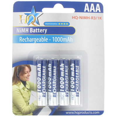 PILE RECHARGEABLE LR03 1.2V 1000mAh NIMH