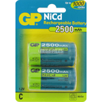 PILES RECHARGEABLES LR14 C 1.2V 2500mAh NiCd x2