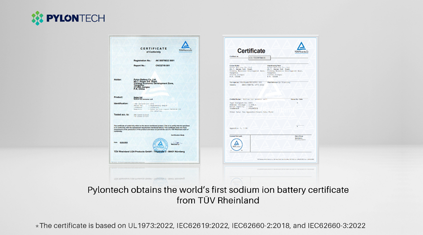 Pylontech : un premier certificat pour des batteries sodium-ion