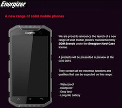 Bientôt un smartphone Energizer