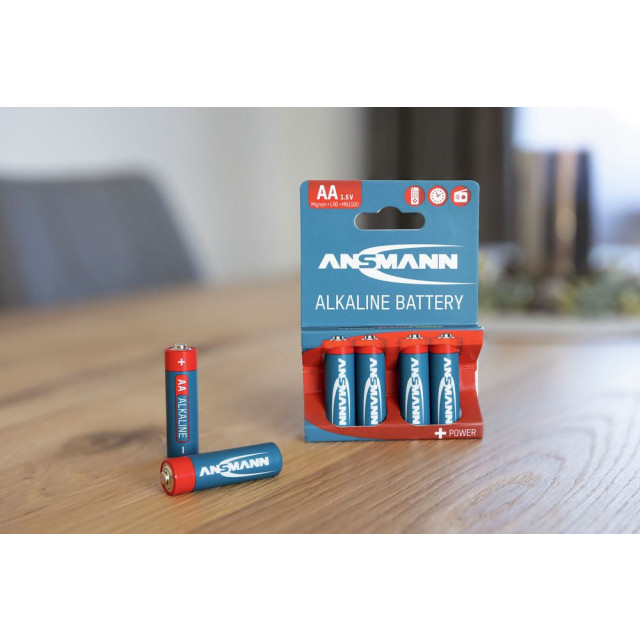 Piles LR6 Alcalines AA 1.5V 2700mAh BL4 ANSMANN