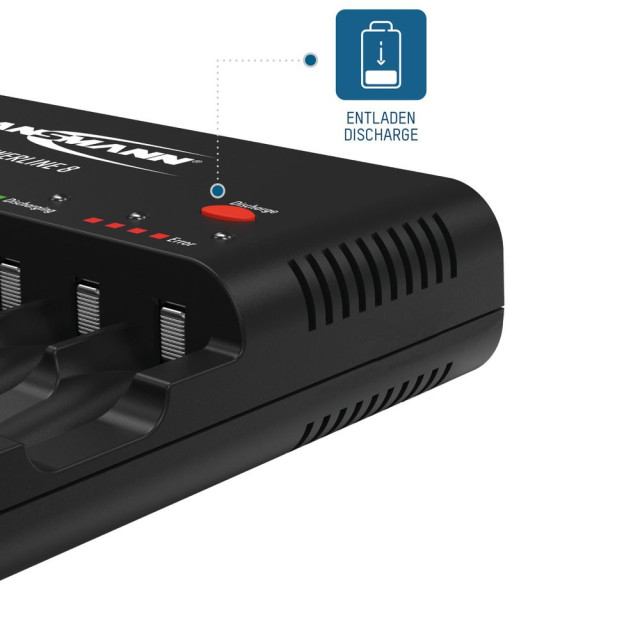 CHARGEUR DE PILES POWERLINE 8 8x AA ou 8x AAA & USB ANSMANN