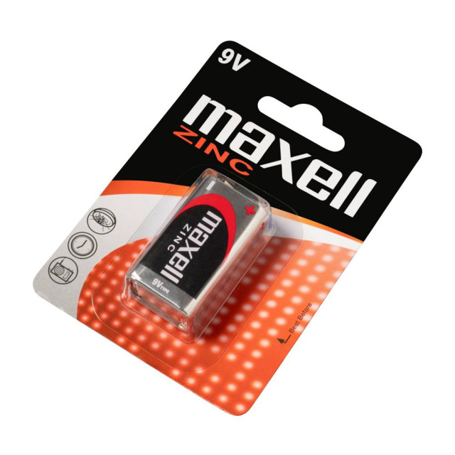 Pile 9V 6F22 Saline Zinc Carbone Maxell