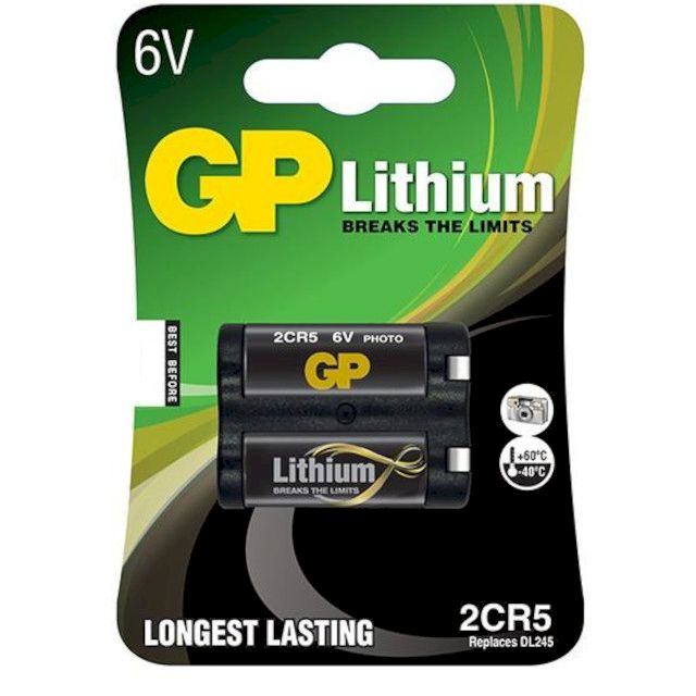 PILE LITHIUM PHOTO 2CR5 6V 1300mAh GP