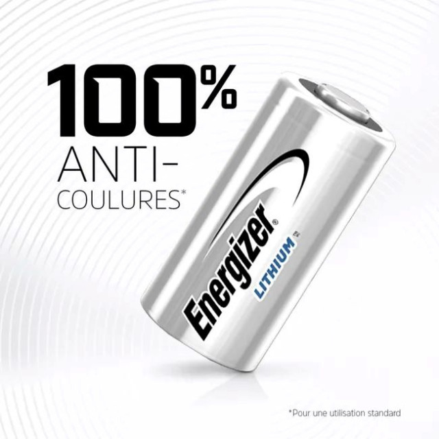 Pile CR123A Photo Lithium 3V 1500mAh Energizer