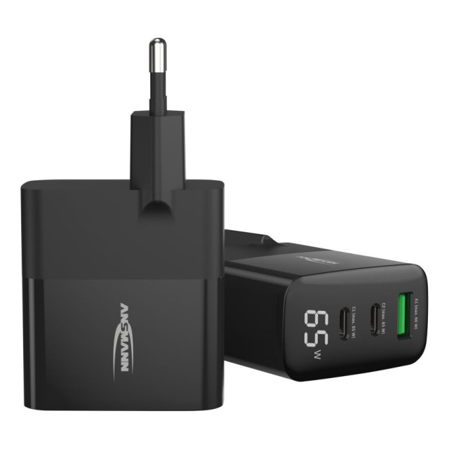 Chargeur HC365PD 2xUSB-C/1xUSB-A 65W Ansmann