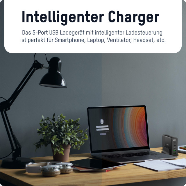 Chargeur Hub DC5140PD 3xUSB-C/2xUSB-A 140W Ansmann