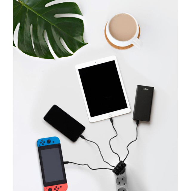 Chargeur HC430 4xUSB-A 30W Noir Ansmann