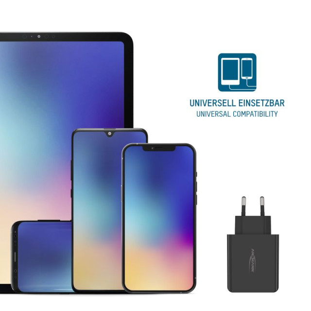 Chargeur HC430 4xUSB-A 30W Noir Ansmann