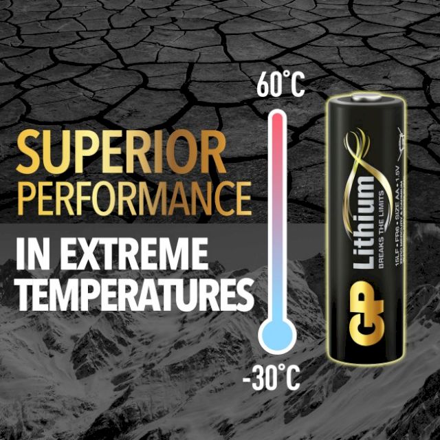 4 Piles AA FR6 Lithium 1.5V GP