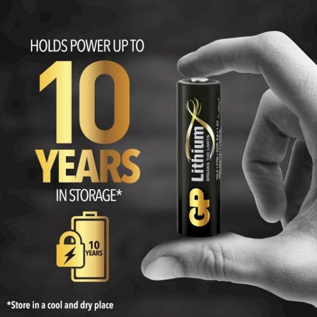 4 Piles AA FR6 Lithium 1.5V GP