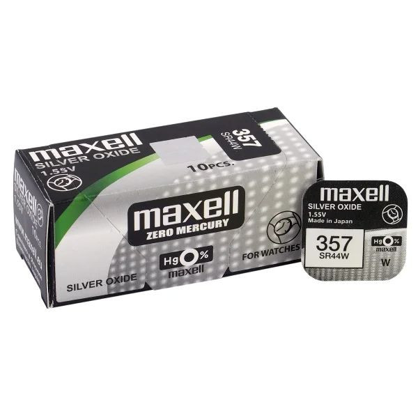 PILE SR44W OXYDE ARGENT 357 1.55 V 165 mAh MAXELL
