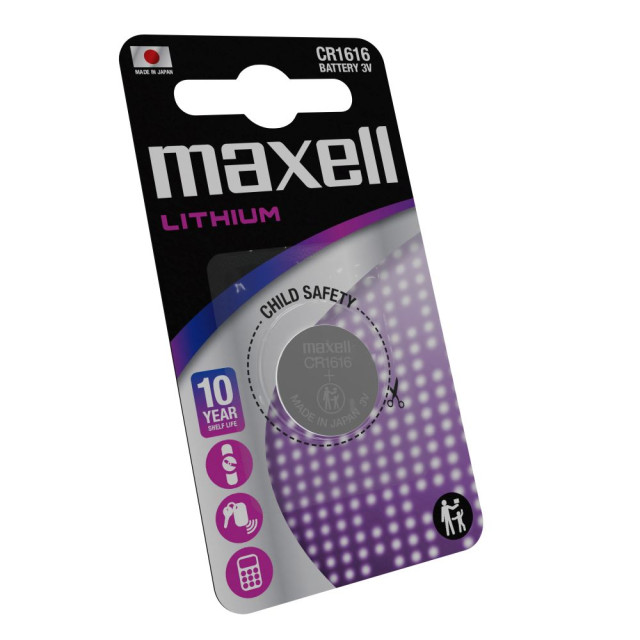 Pile Bouton CR1616 Lithium 3V 55mAh Maxell