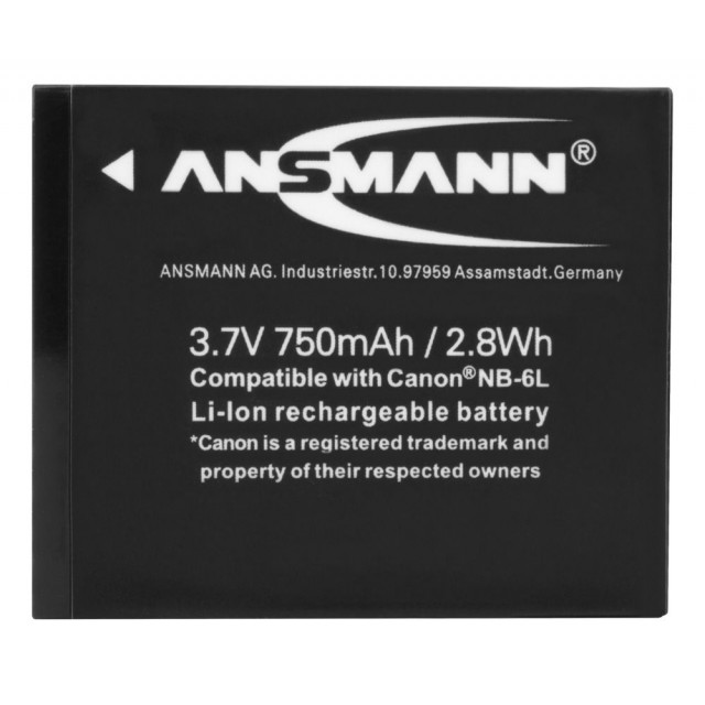Batterie compatible Canon NB 6L ANSMANN