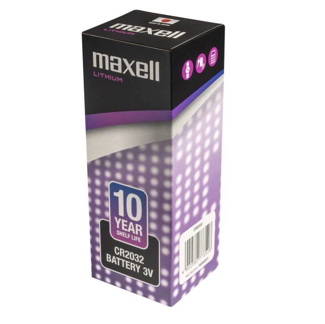 5 Piles Bouton CR2032 Lithium 3V 220mAh Maxell