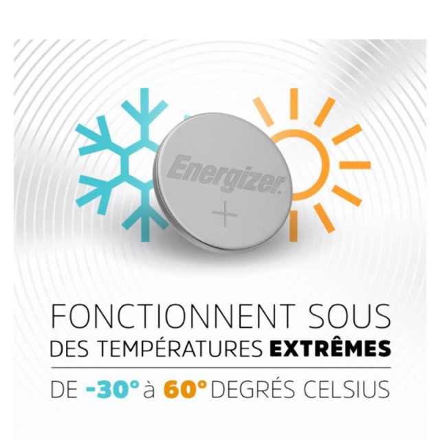 2 Piles Bouton CR2016 Ultimate Lithium 3V 90mAh Energizer