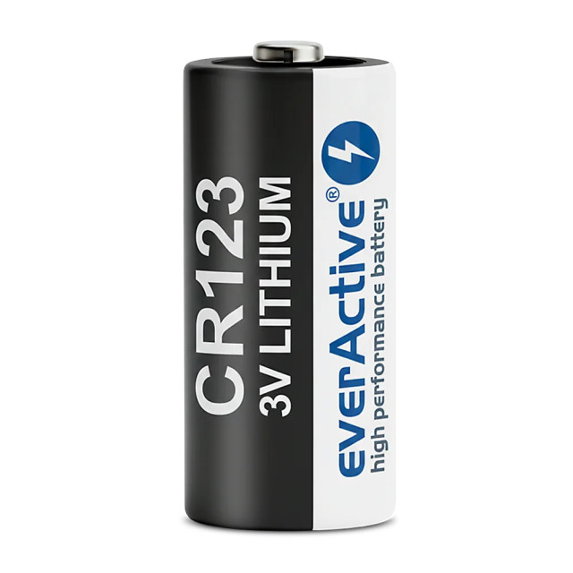 Bulk de 50 Piles CR123 Lithium 1500mAh everActive
