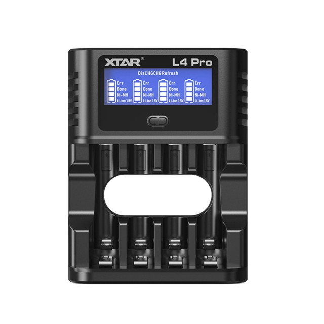 Chargeur L4 Pro USB-C 4-Slot pour Piles AA & AAA XTAR