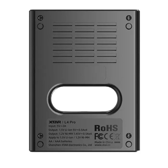 Chargeur L4 Pro USB-C 4-Slot pour Piles AA & AAA XTAR