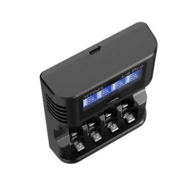 Chargeur L4 Pro USB-C 4-Slot pour Piles AA & AAA XTAR