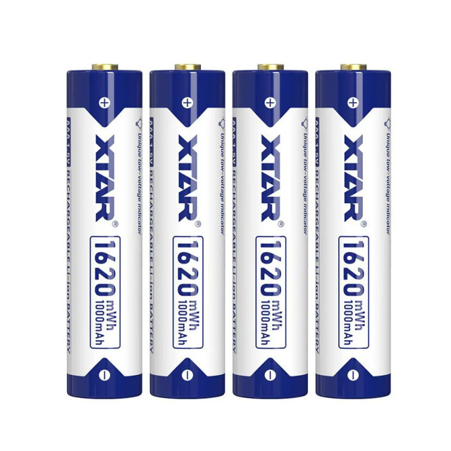 4 Batteries Li-Ion AAA LR03 1.5V 1000 mAh XTAR