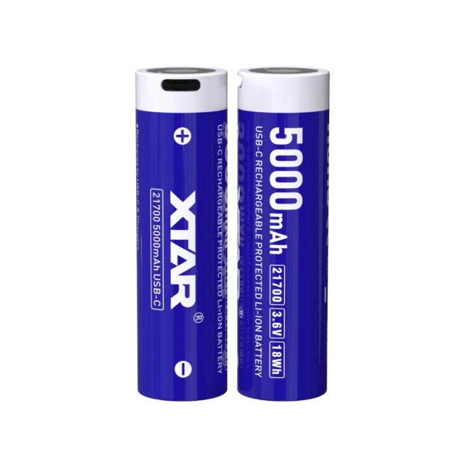 Batterie Li-Ion USB-C 21700 3.6V 5000 mAh XTAR