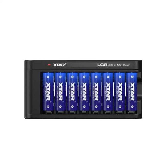 4 Batteries Li-Ion AA CLR Rechargeable 1.5V 3300 mAh XTAR