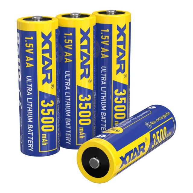 4 Piles Lithium AA Ultra 3500D 1.5V 3500 mAh XTAR
