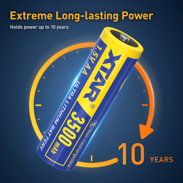 4 Piles Lithium AA Ultra 3500D 1.5V 3500 mAh XTAR