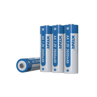 4 Piles AA Ni-MH Rechargeable 1.2V 2600 mAh XTAR