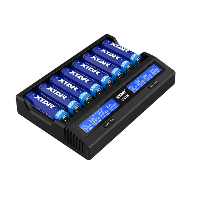 Chargeur de Batteries USB-C VC8 8 Slot XTAR
