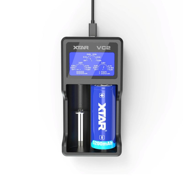 Chargeur de Batteries Li-Ion avec Écran LCD VC2 XTAR