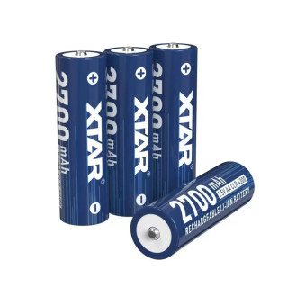 4 Batteries Li-Ion AA CLR 4300 Rechargeable 1.5V 2700 mAh XTAR