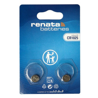 2 Piles CR1025 Lithium 3V 30mAh Renata