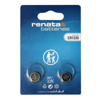 2 Piles CR1220 Lithium 3V 35mAh Renata