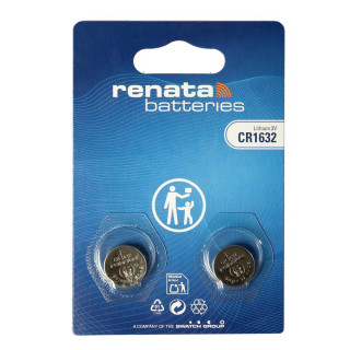 2 Piles CR1632 Lithium 3V 137mAh Renata