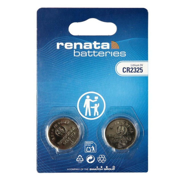 2 Piles CR2325 Lithium 3V 190mAh Renata