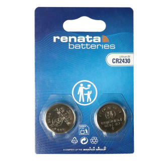 2 Piles CR2430 Lithium 3V 285mAh Renata