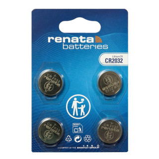 4 Piles CR2032 Lithium 3V 225mAh Renata