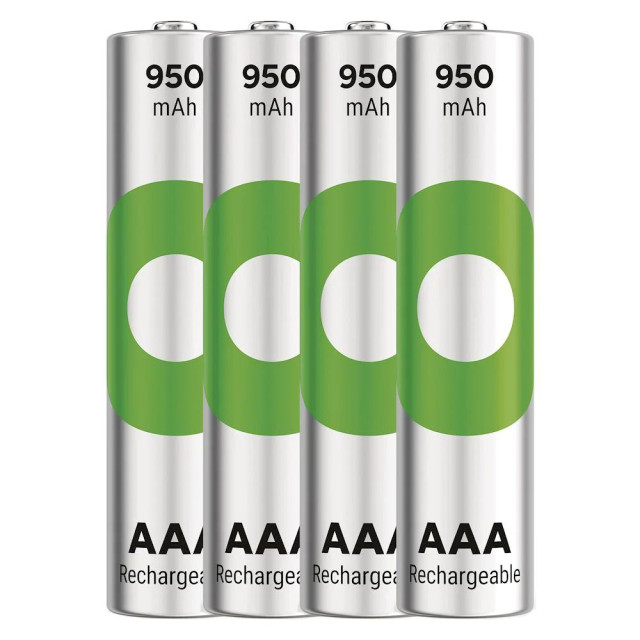 PILES RECHARGEABLES NiMH AAA HR03 1.2V 950mAh BL4 GP