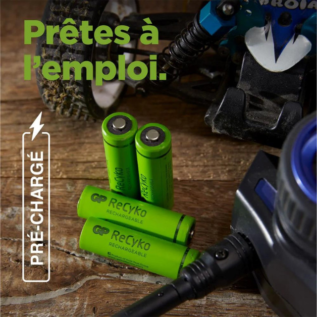 2 Piles Rechargeables AAA HR03 ReCyko 1.2V 850mAh GP