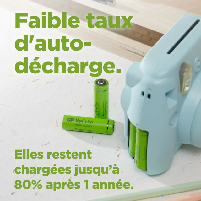 2 Piles Rechargeables AAA HR03 ReCyko 1.2V 850mAh GP