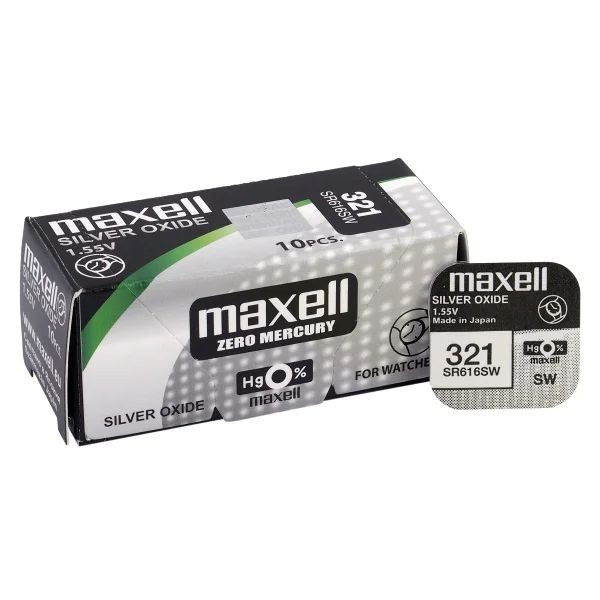 PILE SR616SW OXYDE ARGENT 321 1.55V 15mAh MAXELL