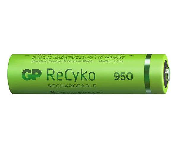2 Piles Rechargeables AAA HR03 NiMH 1.2V 950mAh GP ReCyko