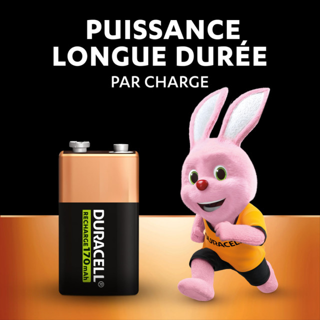 PILE RECHARGEABLE NiMH 6HR61 RC22 DC1604 8.4V 170mAh BL1 DURACELL